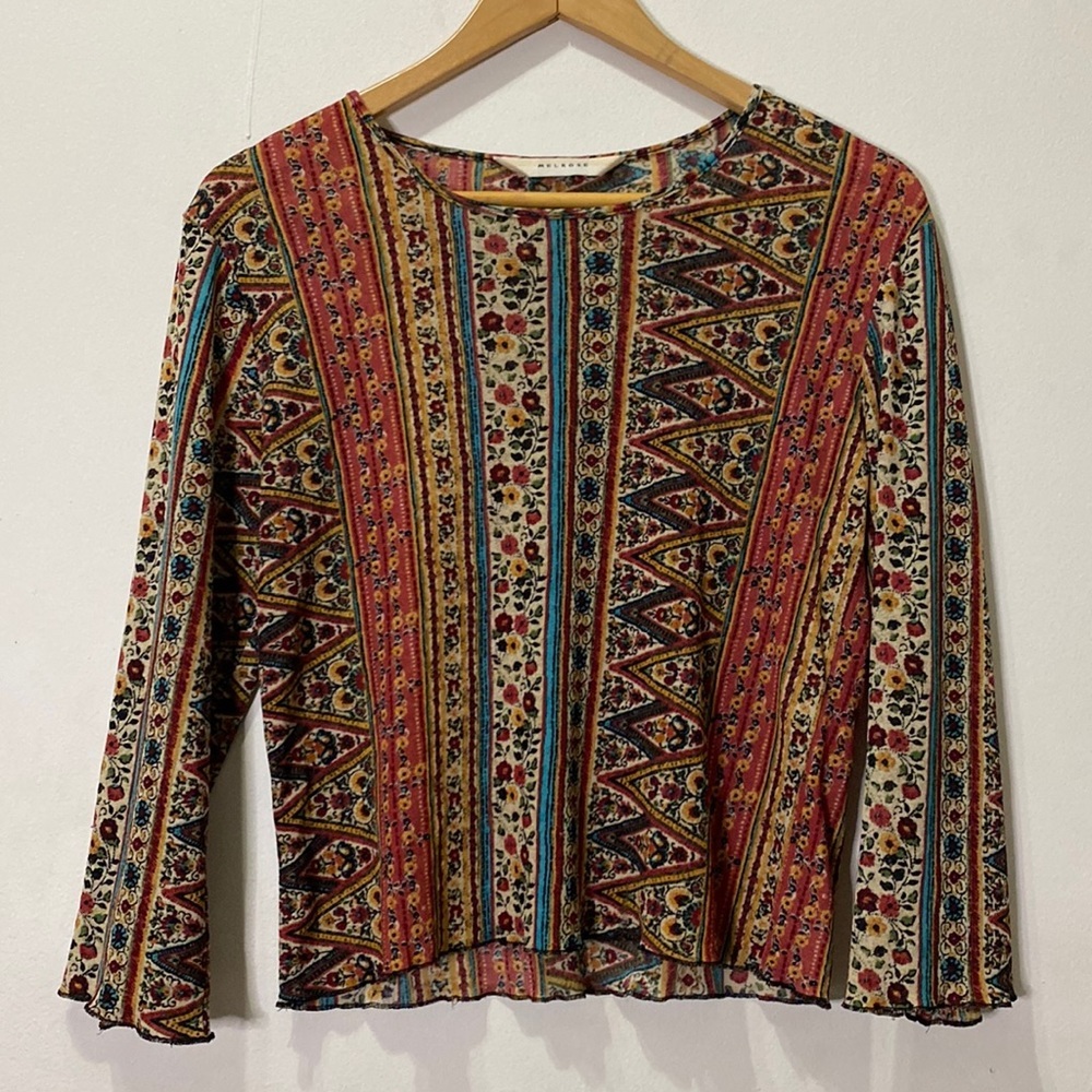 Melrose Abstract Nylon Blouse